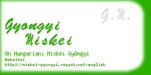 gyongyi miskei business card