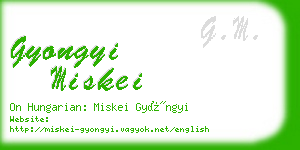 gyongyi miskei business card